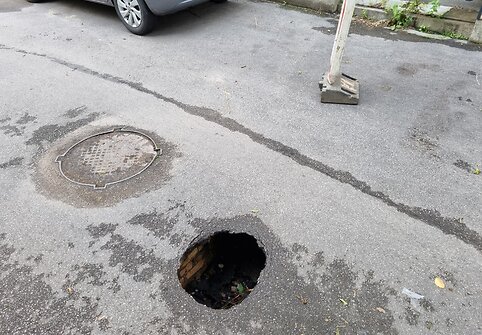 Įgriuva Vivulskio gatvėje