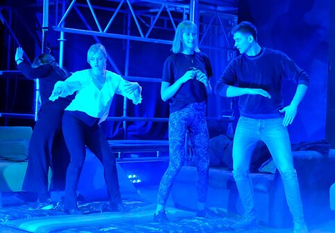 Repeticijos i&scaron; būsimosios Lietuvos nacionalinio dramos teatro premjeros &bdquo;Miegantys&ldquo;