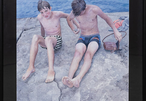 Ievgen Petrov, Paplūdimys, Beach, 2018. Akvarelė, popierius, Watercolor on paper, 34,5x50 cm, 1700 EUR