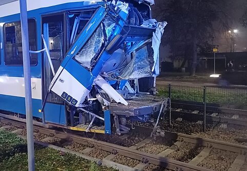 Krokuvoje – rimta tramvajų avarija