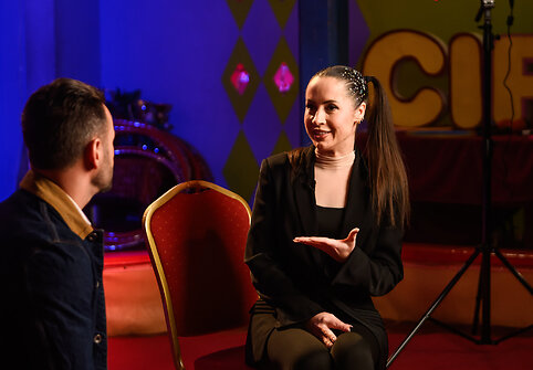 Ingrida Kazlauskaitė TV laidos filmavime