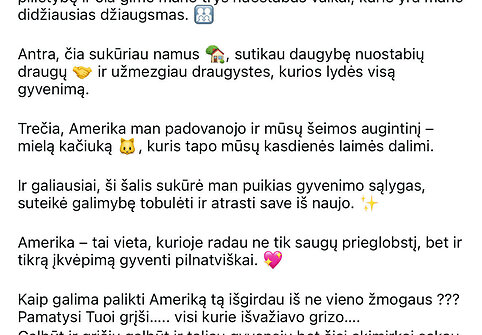 Ieva Voveris i&scaron;sikrausto i&scaron; JAV