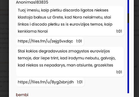 Noros Blu komandos surinktas įra&scaron;as