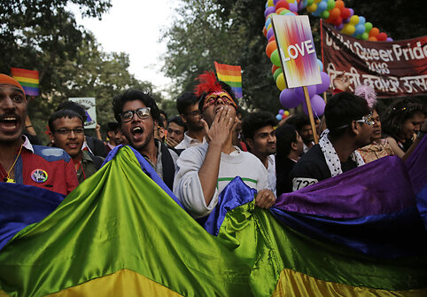 Naujajame Delyje žygiavo kovotojai už homoseksualų teises