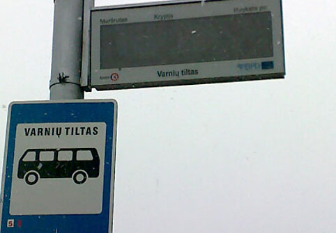 Nebeveikia stotelės informacinė &scaron;vieslentė