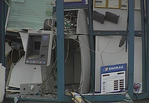 Susprogdintas banko kioskelis