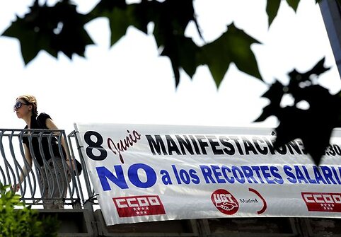 Plakatas kviečiantis į streiką