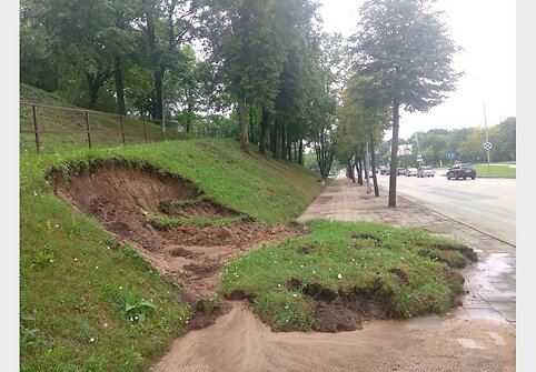 Kėdainiai tvarkosi po liūties. 