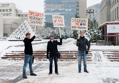 Studentų protesto akcija