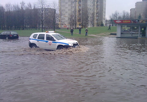 Pavasarinis potvynis Kauno gatvėse
