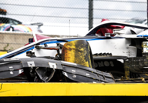 A.Giovanazzi ir G.Russelo avarija F1 Belgijos GP