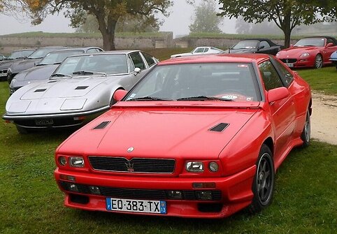 Maserati Shamal ir dar keli garsūs Maserati modeliai. (Xabi Rome-H&eacute;rault, Wikimedia (CC BY 3.0)