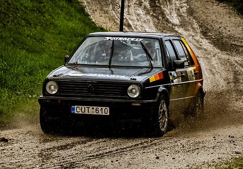 Gedimino Ivanausko-Ivanulės startas ralyje Portugalijoje senu „VW Golf“
