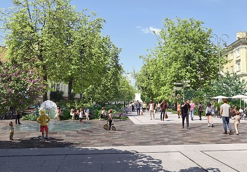 Vilniaus Vokiečių gatvės rekonstrukcija (vizualizacija)