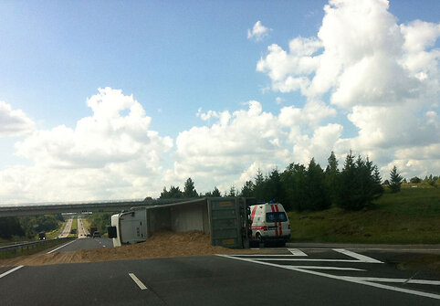 Avarijos vietoje autostradoje Klaipėda–Kaunas