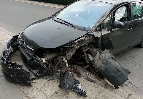 Automobilis „Citroen“ po avarijos