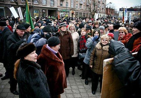 Protestas Klaipėdoje baigėsi taikiai.