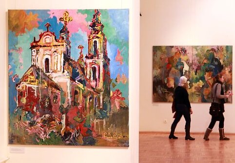 Kristianijos menininkų darbų parodos atidarymas Radvilų rūmuose