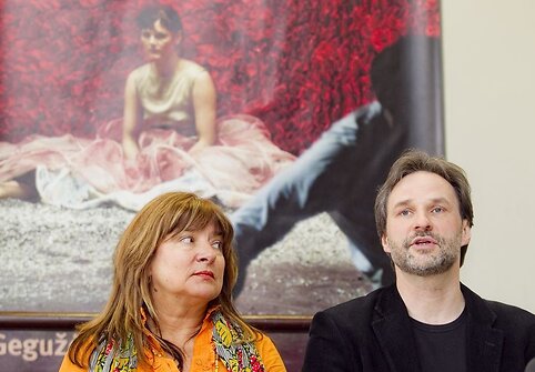 Choreografė, Kauno &scaron;okio teatro &bdquo;Aura&ldquo; vadovė Birutė Letukaitė ir Festivalio &bdquo;Naujasis Baltijos &scaron;okis&ldquo; vadovas Audronis Imbrasas 