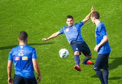 Graikijos futbolo rinktinės treniruotė