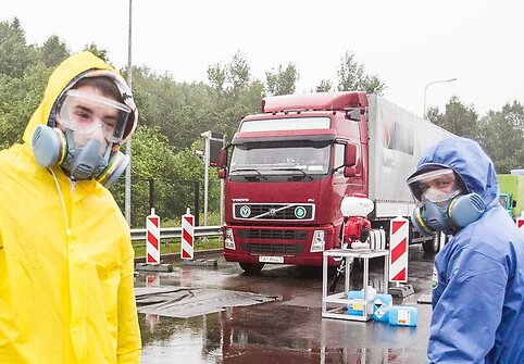 Dezinfekcija Medininkų poste.