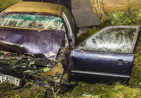 &bdquo;Volkswagen&ldquo; avarija prie Skynimų kaimo