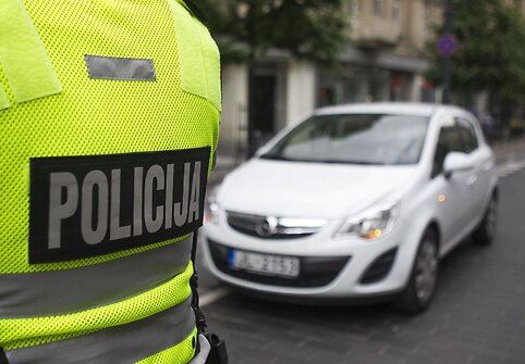 Prevencinio pobūdžio akcija Gedimino prospekte.