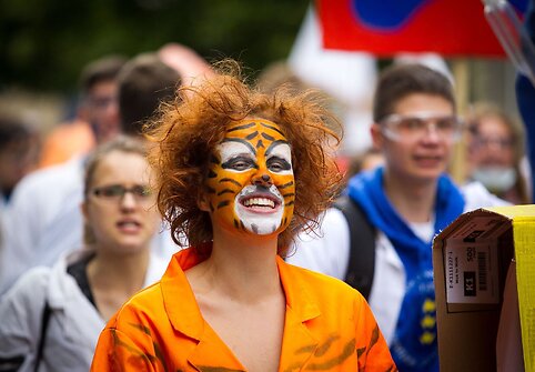 Vilniaus Universiteto (VU) studentai griausmingai paminėjo mokslo metų pradžią.