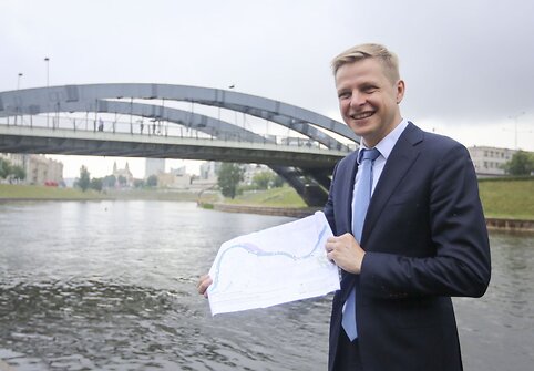 Remigijus &Scaron;ima&scaron;ius pristatė Neries krantinės modernizavimo projektą