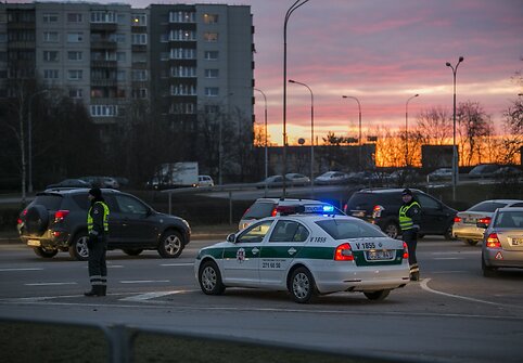 Vilniaus kelių policijos pareigūnai kontroliavo sostinės eismą