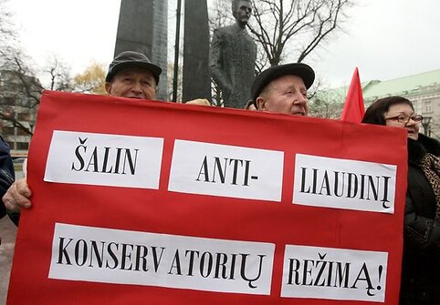 Protesto akcijos akimirka