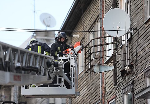 Įvykio vietoje Žaliakalnyje