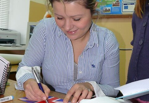 Beata Nicholson pamokos metu