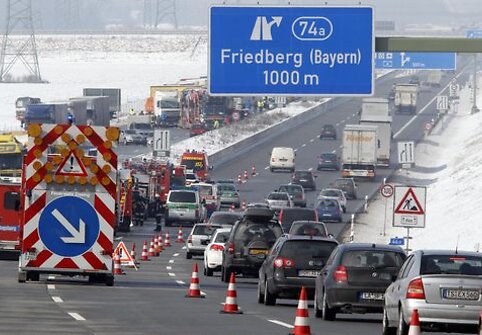 Avarija Vokietijos greitkelyje