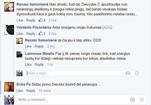 Grasinančios žinutės feisbuke