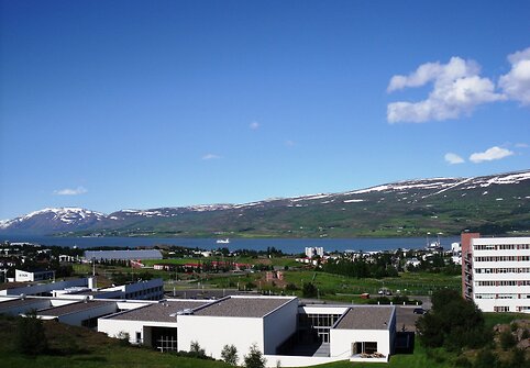 Islandija. Akureirio kra&scaron;tovaizdis