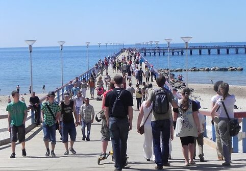 Savaitgalį Palangoje poilsiavo nemažai žmonių. 