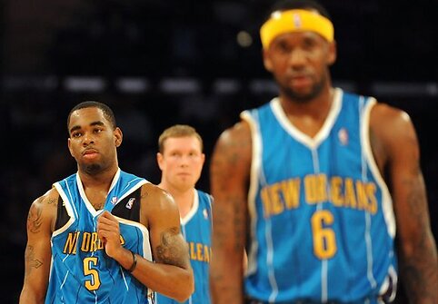 „Lakers“ ir „Hornets“ rungtynių akimirkos