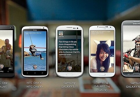 Pirmieji telefonai, kurių savininkai galės i&scaron;bandyti naująją &bdquo;Facebook Home&ldquo; aplinką