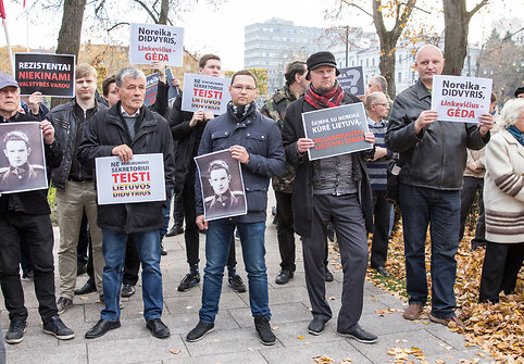 Protestas prie Užsienio reikalų ministerijos