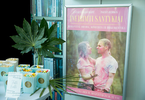 Gintarė ir Paulius susituokė kino teatre
