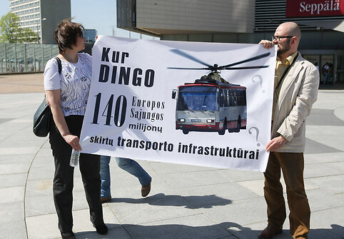 Piketas dėl vie&scaron;ojo transporto pertvarkos