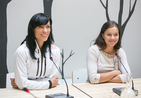 Donata Vi&scaron;tartaitė ir Milda Valčiukaitė