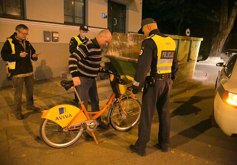 Rugsėjo 16 d. vakaro policijos reidas Vilniuje