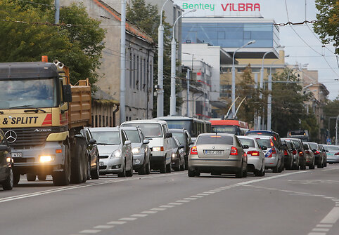 Vilniaus Naujamiestyje transporto spūstys