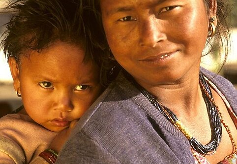 Nepalo moters portretas