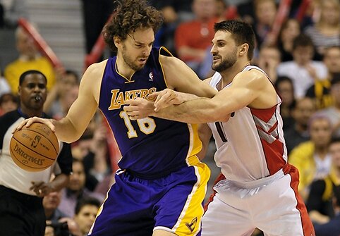 Pau Gasolis ir Linas Kleiza