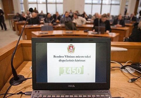 Taksi dispečerinės pristatymo akimirka