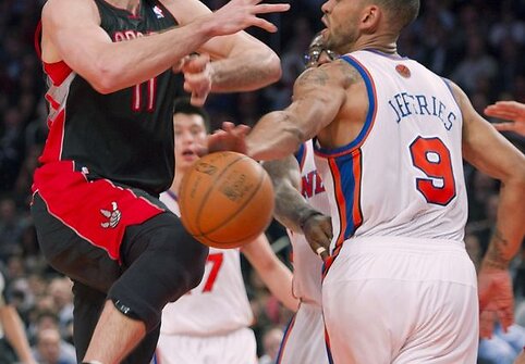 Linas Kleiza ir Jaredas Jeffries