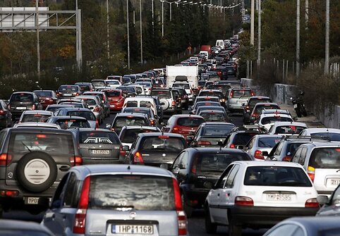 Dėl streiko keliuose susidarė transporto spūstys